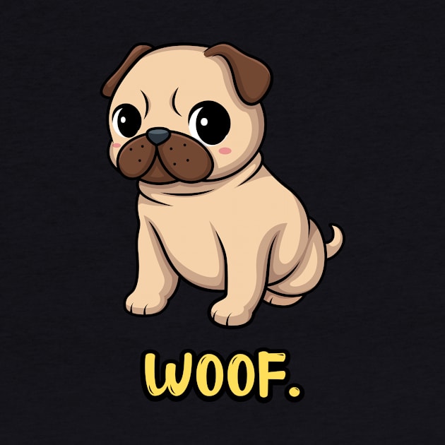 Chibi Kawaii Pug Dog by FoxyReign